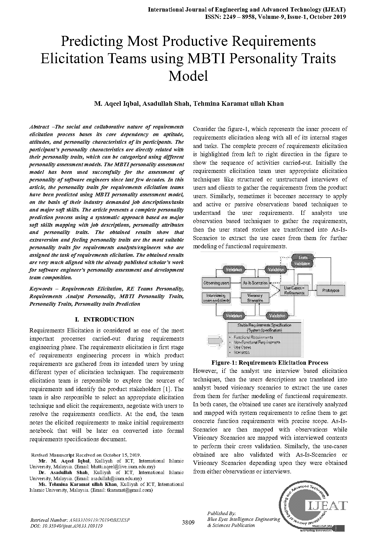 elicitation techniques in requirements engineering